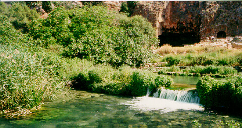 The Spring. One of the sources of the river Jordan